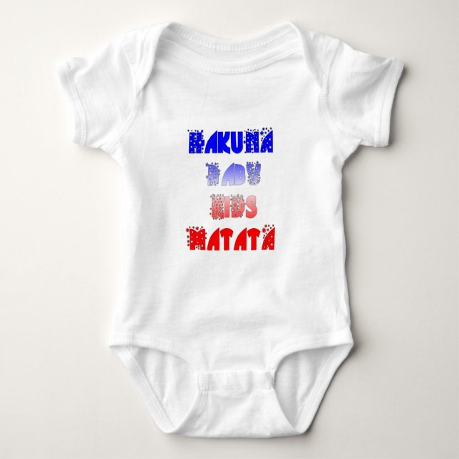 Hakuna Matata Baby & Kids: Fransk Färg Design Tröja (Framsida)