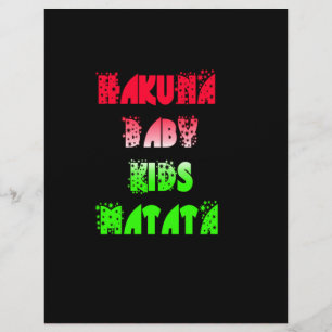 Hakuna Matata Baby Kids Gifts fantastisk färg desi