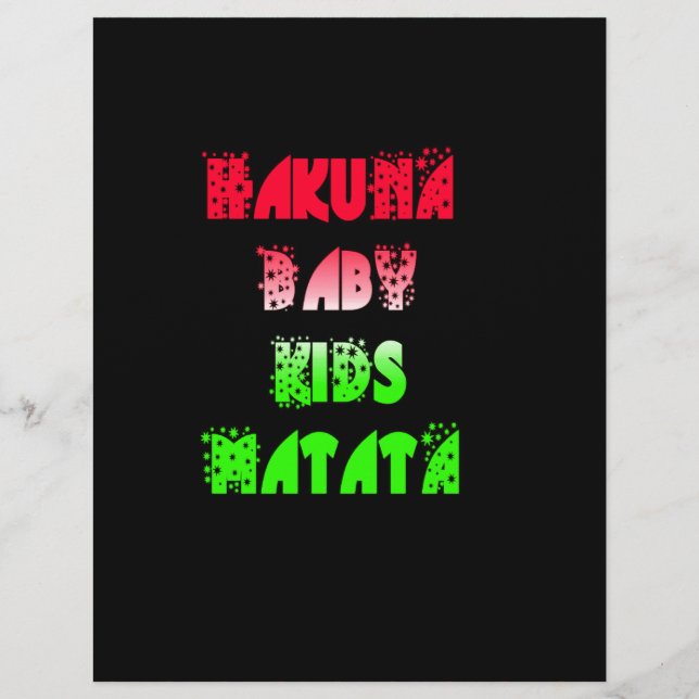 Hakuna Matata Baby Kids Gifts fantastisk färg desi (Framsida)