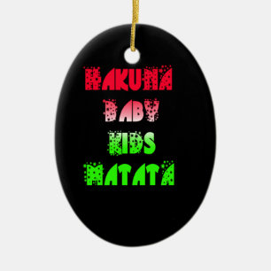 Hakuna Matata Baby Kids Gifts fantastisk färg desi Julgransprydnad Keramik