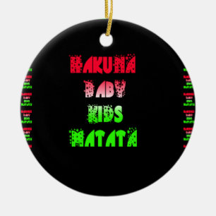 Hakuna Matata Baby Kids Gifts fantastisk färg desi Julgransprydnad Keramik