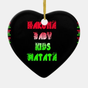 Hakuna Matata Baby Kids Gifts fantastisk färg desi Julgransprydnad Keramik