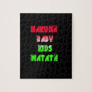 Hakuna Matata Baby Kids Gifts fantastisk färg desi Pussel