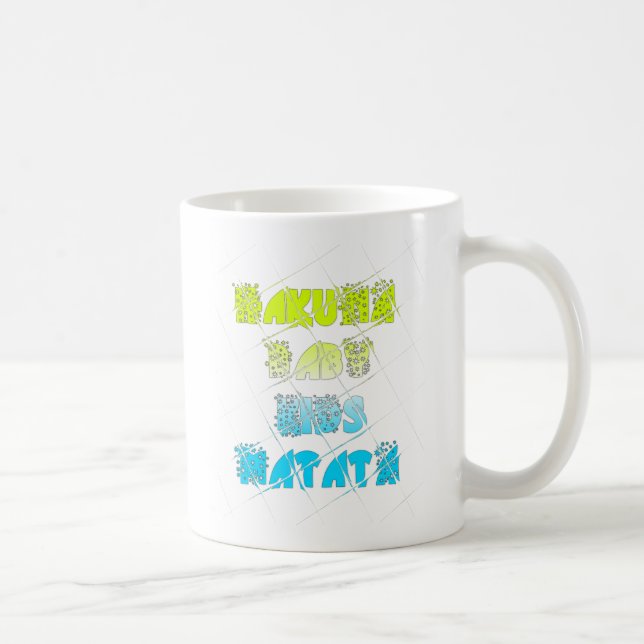 Hakuna Matata Baby Kids Lycklig Färg Art Print Des Kaffemugg (Höger)