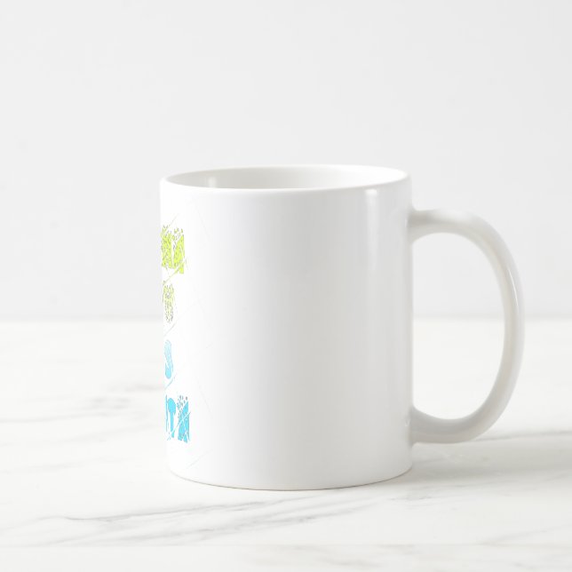 Hakuna Matata Baby Kids Lycklig Färg Art Print Des Kaffemugg (Höger)