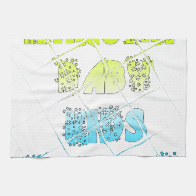 Hakuna Matata Baby Kids Lycklig Färg Art Print Des Kökshandduk (Horisontell)