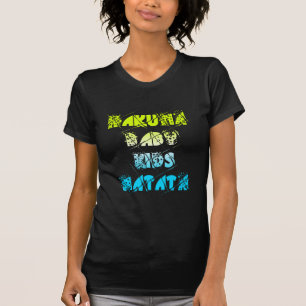Hakuna Matata Baby Kids Lycklig Färg Art Print Des Tee Shirt
