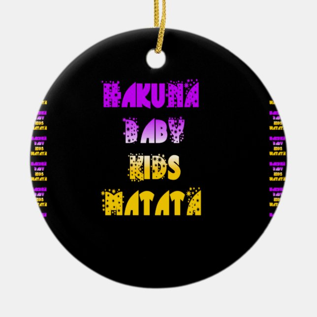 Hakuna Matata Baby och Kids Art Print Julgransdekoration (Framsidan)
