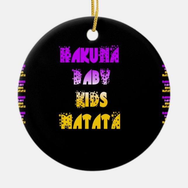 Hakuna Matata Baby och Kids Art Print Julgransdekoration (Framsidan)