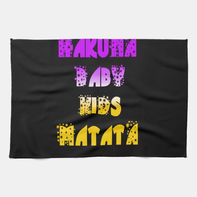 Hakuna Matata Baby och Kids Art Print Kökshandduk (Horisontell)