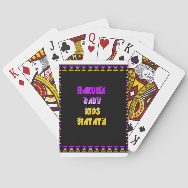 Hakuna Matata Baby och Kids Art Print Kortlek (Baksidan)