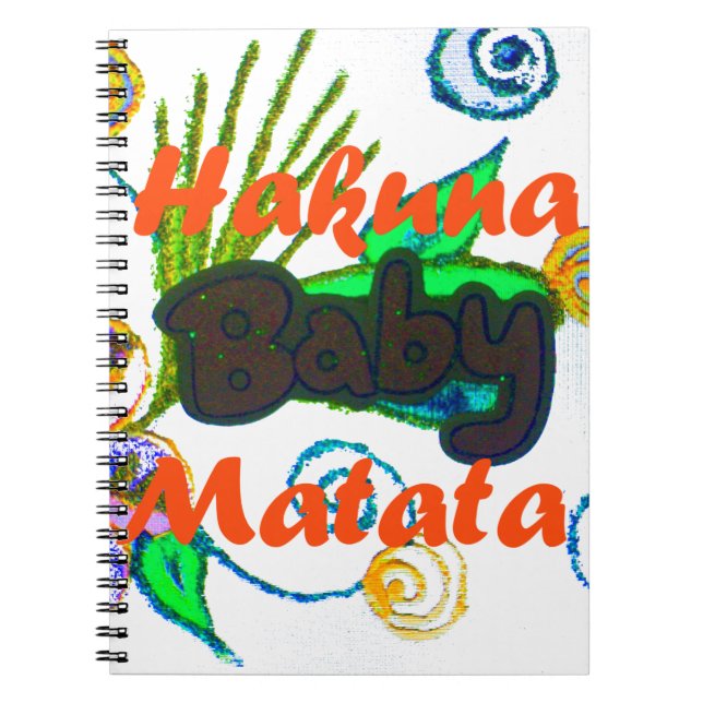 Hakuna Matata Baby.png Anteckningsbok Med Spiral (Framsidan)