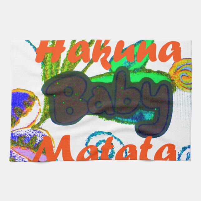 Hakuna Matata Baby.png Kökshandduk (Horisontell)