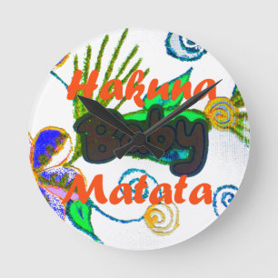 Hakuna Matata Baby.png Rund Klocka