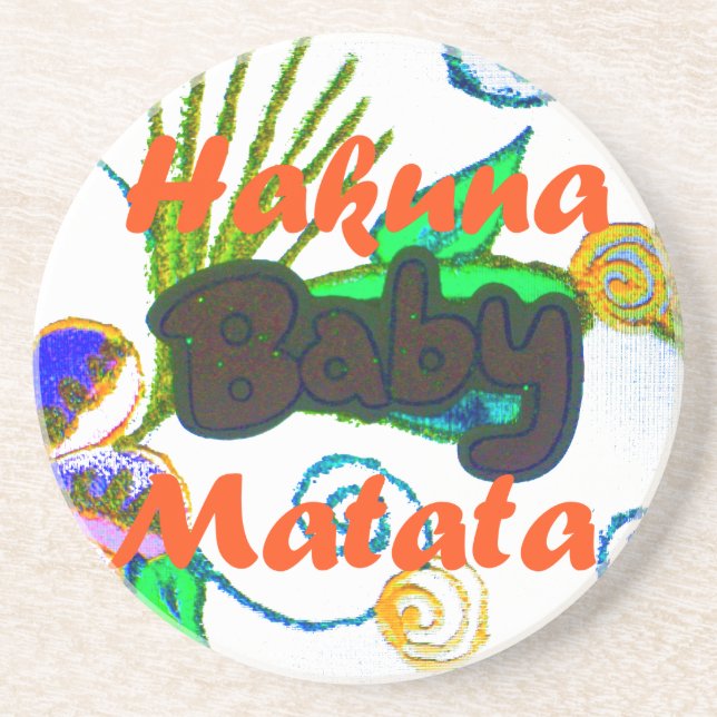 Hakuna Matata Baby.png Underlägg Sandsten (Framsidan)