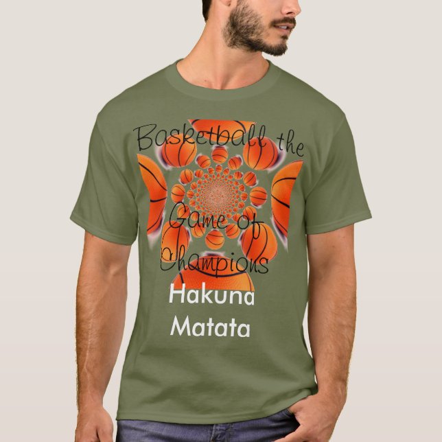 Hakuna Matata Basic Bekväm Basket T-Shirt (Framsida)