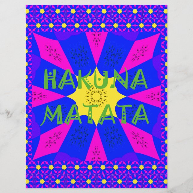 Hakuna Matata Bevackra Fantastisk Design Färg (Framsida)