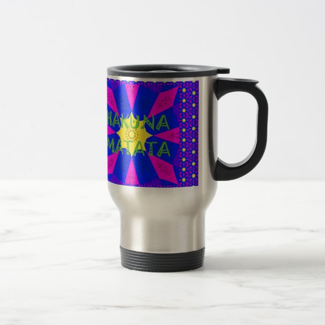 Hakuna Matata Bevackra Fantastisk Design Färg Resemugg (Höger)