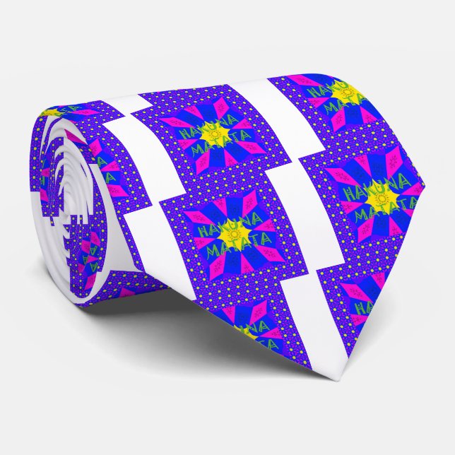 Hakuna Matata Bevackra Fantastisk Design Färg Slips (Rullad)