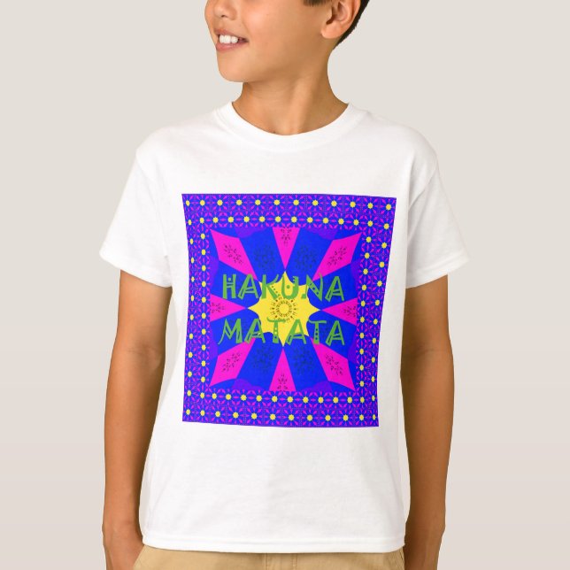 Hakuna Matata Bevackra Fantastisk Design Färg T-shirt (Framsida)