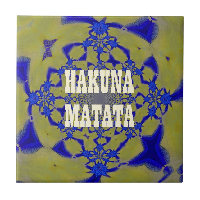 Hakuna Matata Bevackra fantastisk feminine African Kakelplatta (Framsidan)
