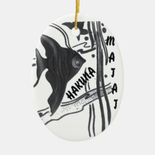 Hakuna Matata Big Little Fish.png Julgransprydnad Keramik