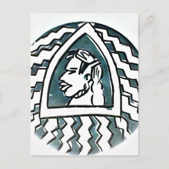 Hakuna Matata Blue Triangle Stil.png Vykort (Framsida)