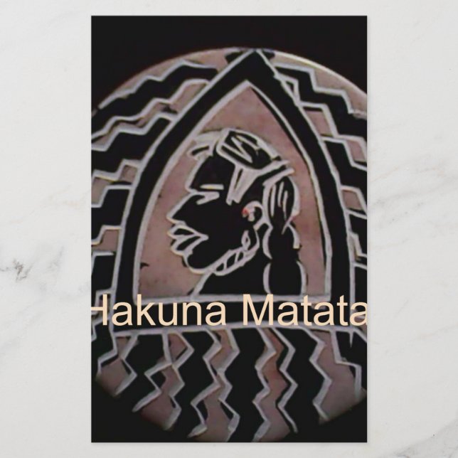 Hakuna Matata Bongo Flavor. Brevpapper (Framsida)