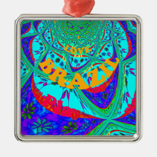 Hakuna Matata Brasilien Festival färg.png Julgransprydnad Metall
