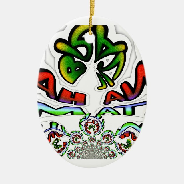 Hakuna Matata Brasilien Gift Julgransprydnad Keramik (Framsidan)