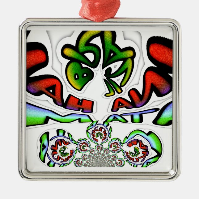 Hakuna Matata Brasilien Gift Julgransprydnad Metall (Framsidan)