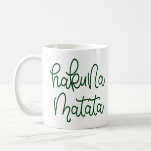 Hakuna Matata citerar rolig Swahili East Africa Kaffemugg