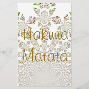 Hakuna Matata Designer Personlig Stationary Brevpapper