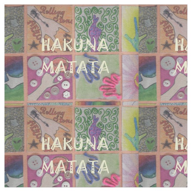 Hakuna Matata DIY Loely Färg Art Design Tyg (Närbild)