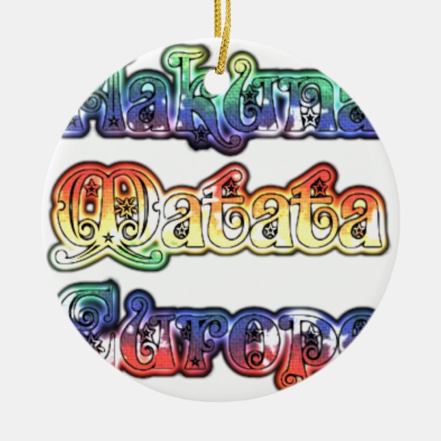 Hakuna Matata Europe Art Print/Graphic Julgransprydnad Keramik (Framsidan)