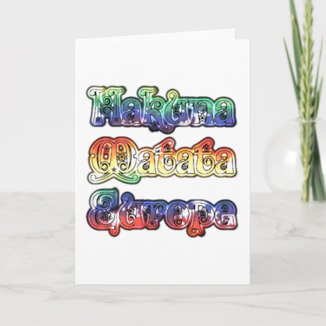 Hakuna Matata Europe Art Print/Graphic Kort (Framsida)