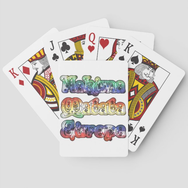 Hakuna Matata Europe Art Print/Graphic Kortlek (Baksidan)