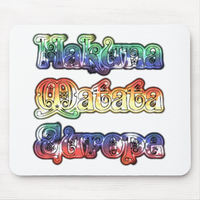 Hakuna Matata Europe Art Print/Graphic Musmatta (Framsidan)