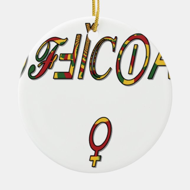 Hakuna Matata Female Officiell Gifts.png Julgransprydnad Keramik (Framsidan)