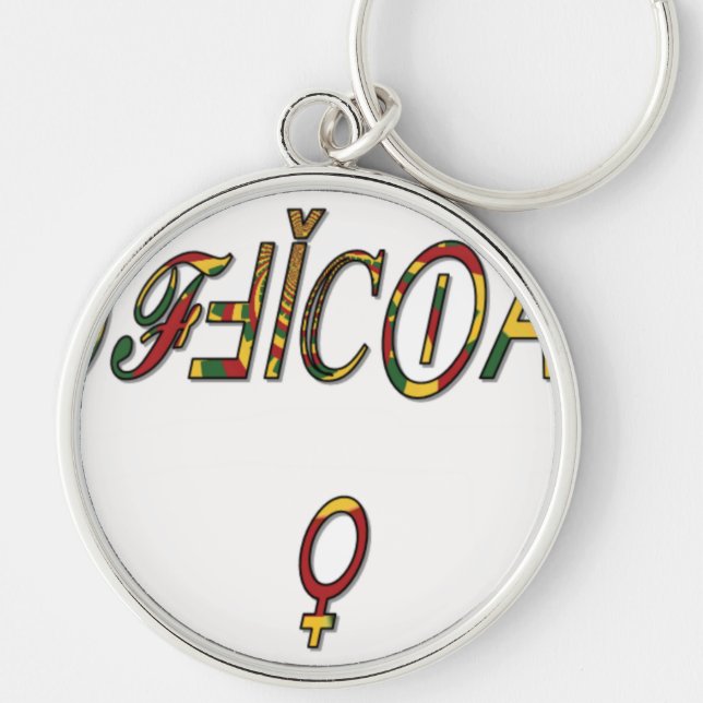 Hakuna Matata Female Officiell Gifts.png Rund Silverfärgad Nyckelring (Framsidan)