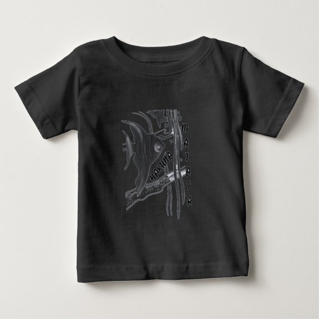 Hakuna Matata Fish Art Skriv ut T-shirt (Framsida)