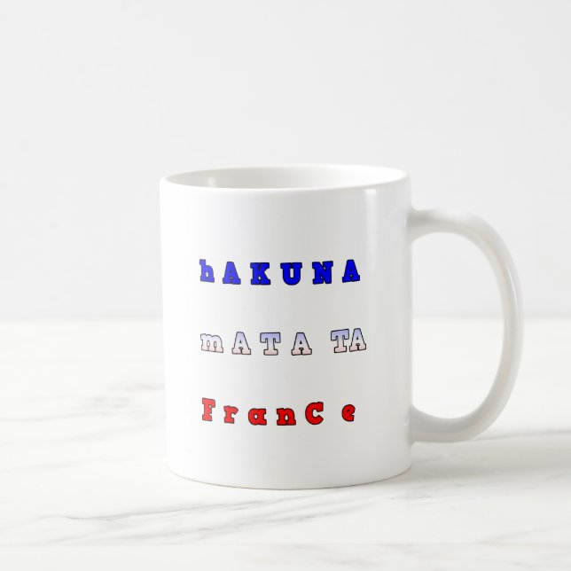 Hakuna Matata Frankrike Art Print/Graphic Kaffemugg (Höger)
