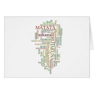 Hakuna Matata Gift Färg Hälsningskort