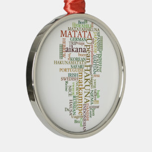 Hakuna Matata Gift Färg Julgransprydnad Metall