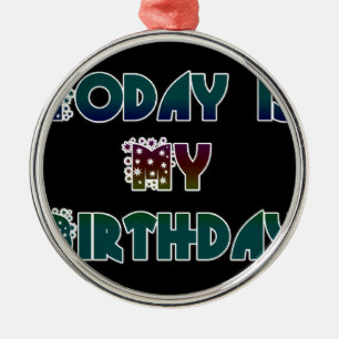 Hakuna Matata Gift Today är min födelsedag.png Julgransprydnad Metall