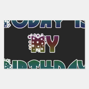 Hakuna Matata Gift Today är min födelsedag.png Rektangulärt Klistermärke