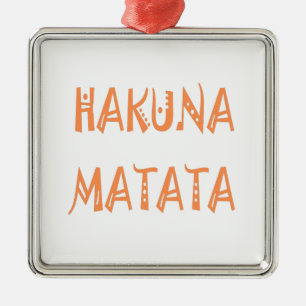 Hakuna Matata Gifts Coola Text Julgransprydnad Metall