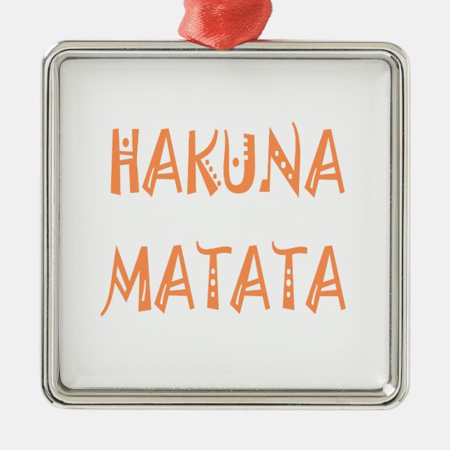 Hakuna Matata Gifts Coola Text Julgransprydnad Metall (Framsidan)