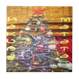 Hakuna Matata God jul & a Gott nytt år.p Kakelplatta