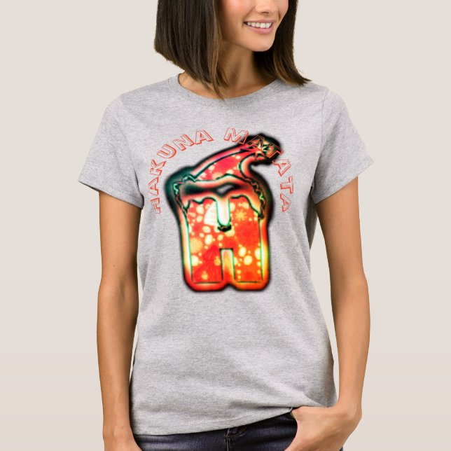Hakuna Matata God jul Hohoho Santa's Tee Shirt (Framsida)